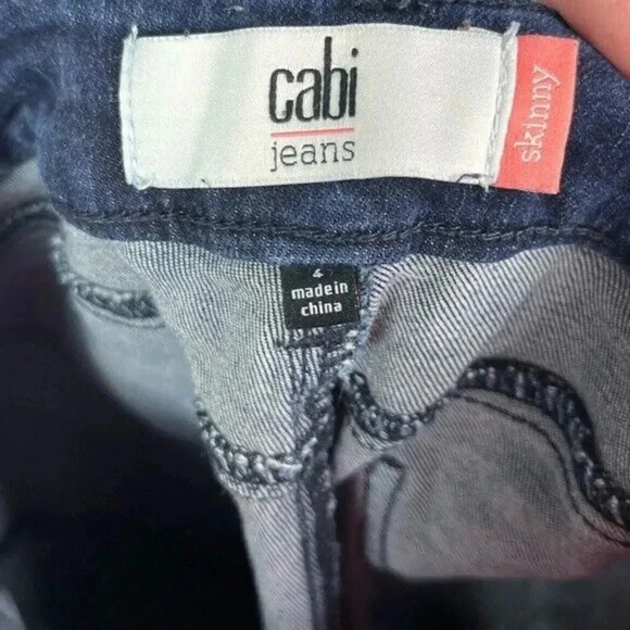 Cabi Dark Wash Mid Rise Skinny Jeans 4 #3040 - Picture 4 of 4